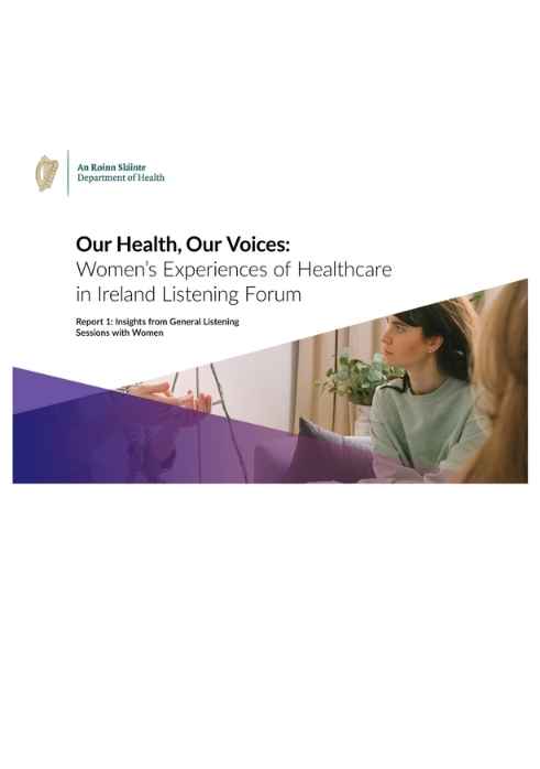 Department of Health, Report 1: Insights from general Listening Sessions with Women, 2025